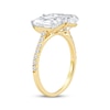 Thumbnail Image 2 of Toi et Moi Emerald-Cut & Pear-Shaped Lab-Grown diamond Engagement Ring 4-1/4 ct tw 14K Yellow Gold