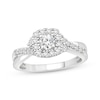 Thumbnail Image 0 of Round-Cut Diamond Halo Engagement Ring 3/4 ct tw 14K White Gold