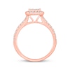 Thumbnail Image 3 of Multi-Diamond Center Cushion Halo Engagement Ring 3/4 ct tw 10K Rose Gold