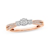 Thumbnail Image 0 of Round-Cut Diamond Three-Stone Engagement Ring 1/3 ct tw 10K Rose Gold