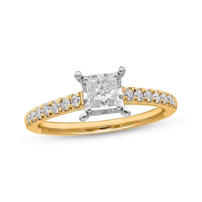 Main Image 1 of Now + Forever Princess-Cut Diamond Engagement Ring 5/8 ct tw 14K Yellow Gold