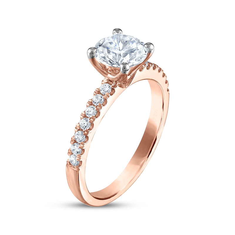 Main Image 2 of Round-Cut Diamond Engagement Ring 1-3/4 ct tw 14K Rose Gold