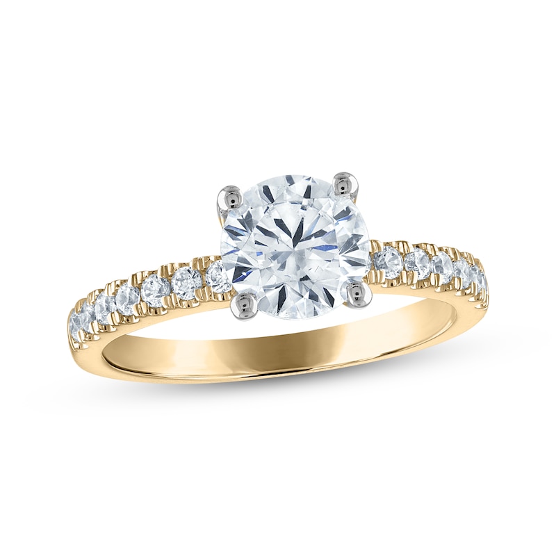 Main Image 1 of Round-Cut Diamond Engagement Ring 1-3/4 ct tw 14K Yellow Gold