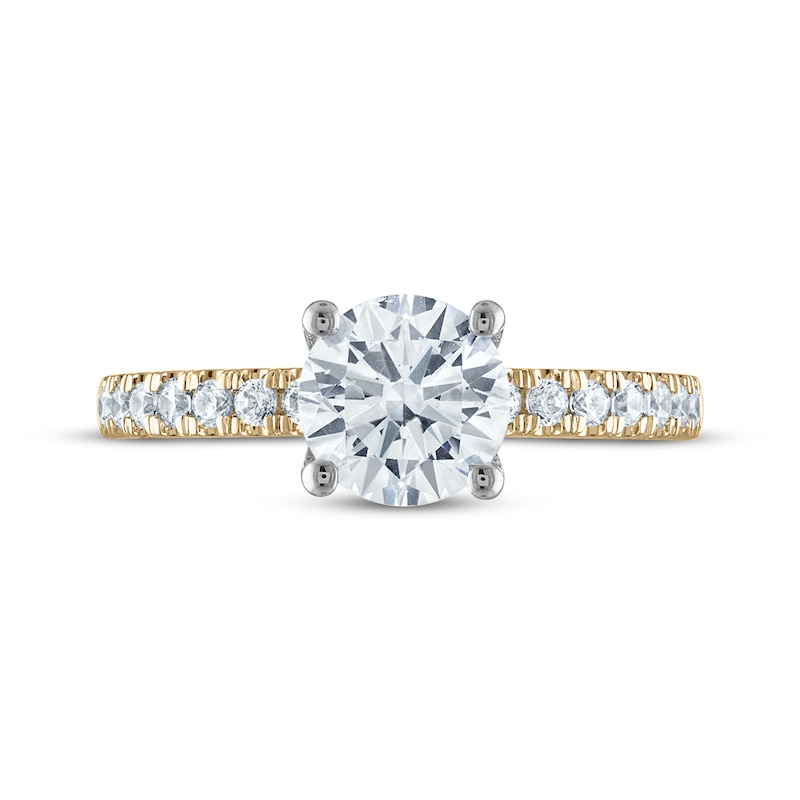 Main Image 3 of Round-Cut Diamond Engagement Ring 1-3/4 ct tw 14K Yellow Gold