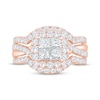 Thumbnail Image 3 of Princess-Cut Diamond Quad Halo Engagement Ring 2 ct tw 14K Rose Gold