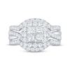 Now + Forever Princess-Cut Diamond Quad Halo Engagement Ring 2 ct tw ...