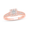 Thumbnail Image 0 of Princess-Cut Diamond Halo Engagement Ring 5/8 ct tw 10K Rose Gold