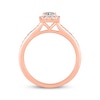 Thumbnail Image 2 of Princess-Cut Diamond Halo Engagement Ring 5/8 ct tw 10K Rose Gold