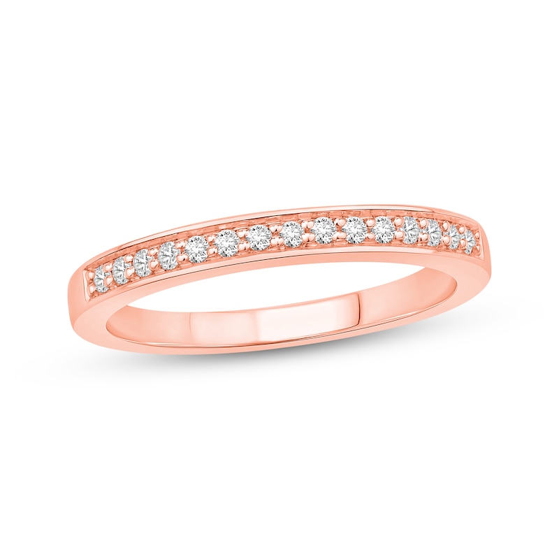 Main Image 1 of Diamond Wedding Ring 1/6 ct tw 10K Rose Gold