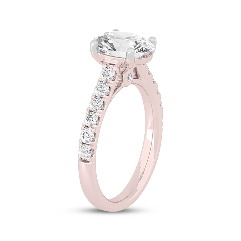 Main Image 2 of Lab-Grown Diamonds by KAY Oval-Cut Engagement Ring 2-1/2 ct tw 14K Rose Gold