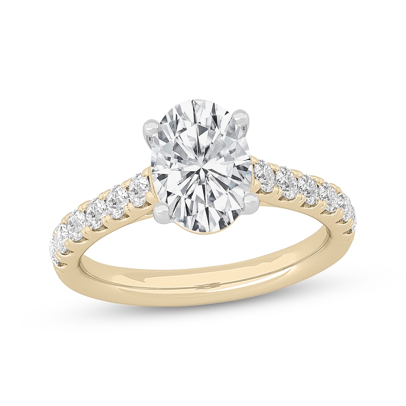 Lab-Created Diamonds by KAY Oval-Cut Engagement Ring 2-1/2 ct tw 14K Yellow Gold