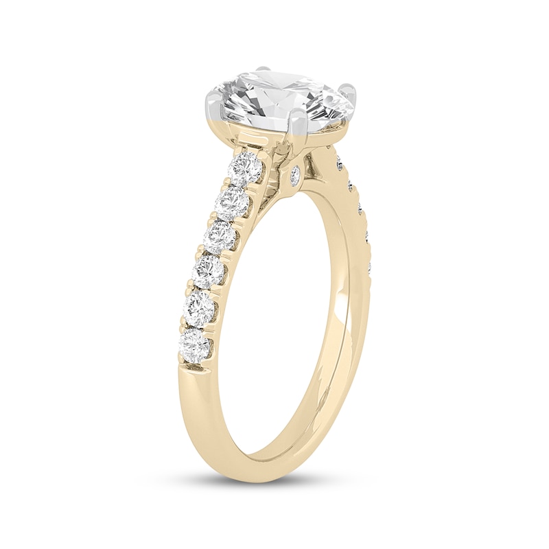 Lab-Created Diamonds by KAY Oval-Cut Engagement Ring 2-1/2 ct tw 14K Yellow Gold