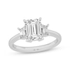 Thumbnail Image 0 of Lab-Created Diamonds by KAY Emerald & Trapezoid-Cut Three-Stone Engagement Ring 4-1/6 ct tw 14K White Gold