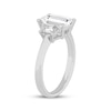 Thumbnail Image 1 of Lab-Created Diamonds by KAY Emerald & Trapezoid-Cut Three-Stone Engagement Ring 4-1/6 ct tw 14K White Gold