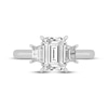 Thumbnail Image 2 of Lab-Created Diamonds by KAY Emerald & Trapezoid-Cut Three-Stone Engagement Ring 4-1/6 ct tw 14K White Gold