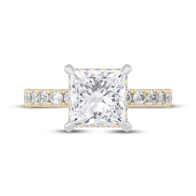 Lab-Created Diamonds by KAY Princess-Cut Engagement Ring 3-7/8 ct tw 14K Yellow Gold