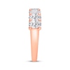 Thumbnail Image 2 of Lab-Grown Diamonds by KAY Oval-Cut Seven-Stone Anniversary Ring 2 ct tw 14K Rose Gold