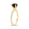 Thumbnail Image 1 of Round-Cut Black & White Diamond Engagement Ring 2-1/5 ct tw 14K Yellow Gold