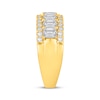 Thumbnail Image 2 of Now + Forever Lab-Grown Diamonds Emerald-Cut & Round-Cut Anniversary Ring 2-1/2 ct tw 14K Yellow Gold