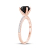 Thumbnail Image 1 of Round-Cut Black & White Diamond Engagement Ring 2-1/5 ct tw 14K Rose Gold