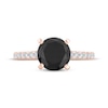 Thumbnail Image 2 of Round-Cut Black & White Diamond Engagement Ring 2-1/5 ct tw 14K Rose Gold