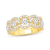 Thumbnail Image 1 of Now + Forever Lab-Grown Diamonds Five-Stone Halo Anniversary Ring 2 ct tw 14K Yellow Gold