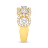 Thumbnail Image 2 of Now + Forever Lab-Grown Diamonds Five-Stone Halo Anniversary Ring 2 ct tw 14K Yellow Gold