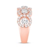 Thumbnail Image 2 of Now + Forever Lab-Grown Diamonds Five-Stone Halo Anniversary Ring 2 ct tw 14K Rose Gold