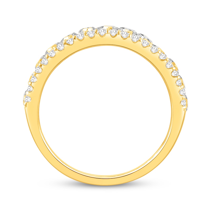 Main Image 3 of Lab-Grown Diamonds by KAY Marquise & Round-Cut Anniversary Ring 2 ct tw 14K Yellow Gold