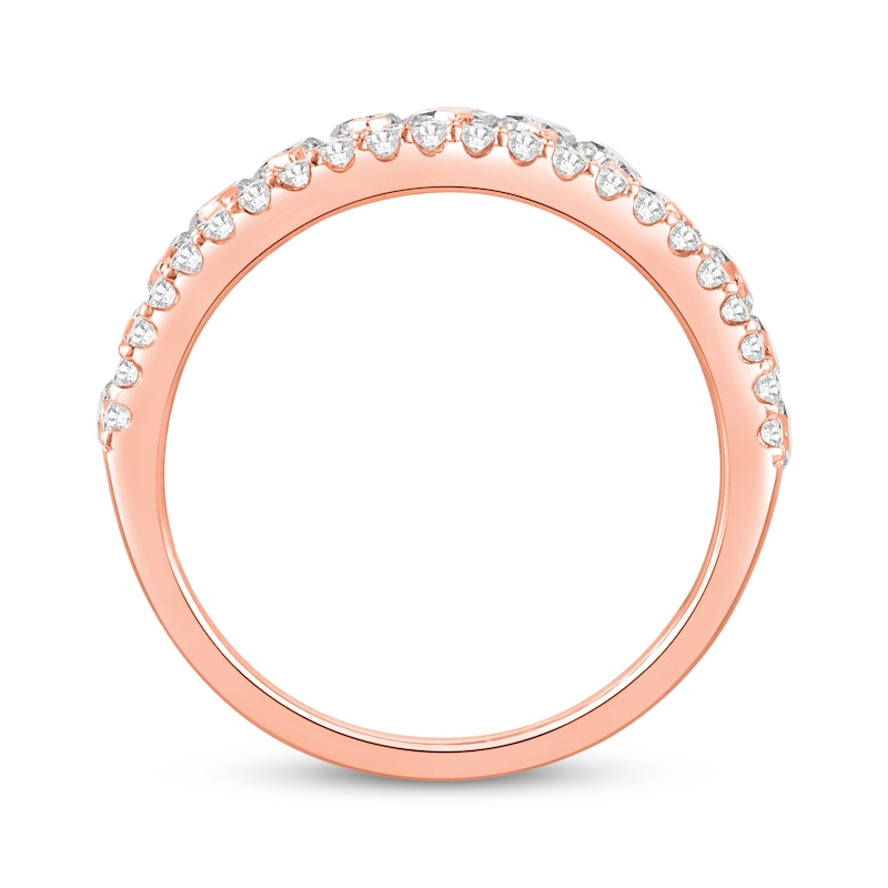 Main Image 3 of Lab-Grown Diamonds by KAY Marquise & Round-Cut Anniversary Ring 2 ct tw 14K Rose Gold