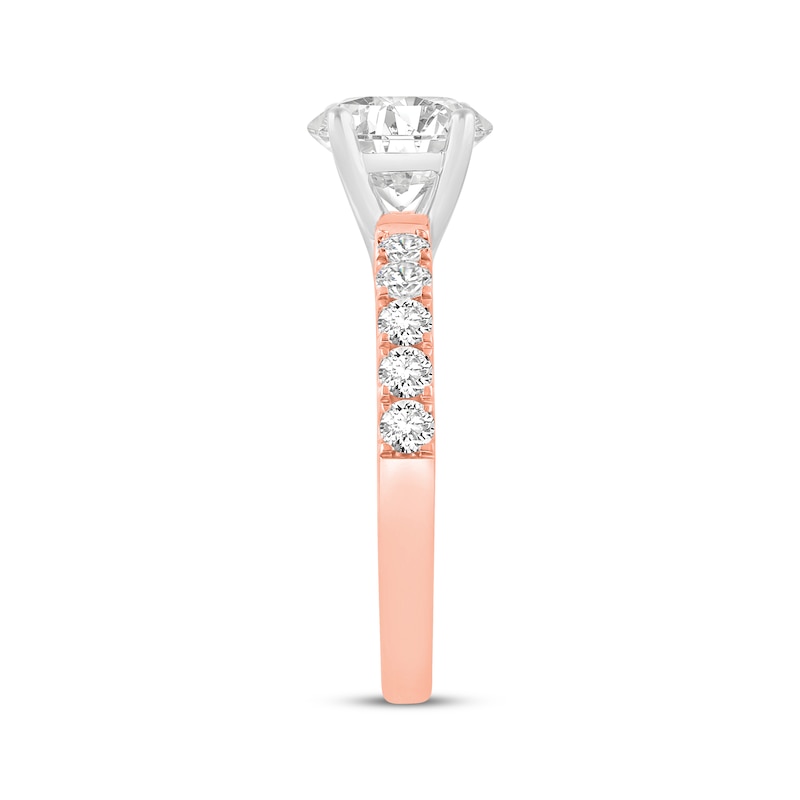 Main Image 2 of Lab-Grown Diamonds by KAY Round-cut Engagement Ring 2-1/2 ct tw 14K Rose Gold