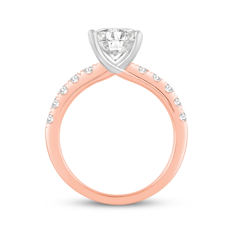 Main Image 3 of Lab-Grown Diamonds by KAY Round-cut Engagement Ring 2-1/2 ct tw 14K Rose Gold