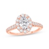 Thumbnail Image 1 of Lab-Grown Diamonds by KAY Oval-Cut Halo Engagement Ring 1-3/4 ct tw 14K Rose Gold