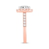 Thumbnail Image 2 of Lab-Grown Diamonds by KAY Princess-Cut Cushion Halo Engagement Ring 2-3/4 ct tw 14K Rose Gold