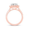 Thumbnail Image 3 of Lab-Grown Diamonds by KAY Princess-Cut Cushion Halo Engagement Ring 2-3/4 ct tw 14K Rose Gold