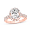 Thumbnail Image 1 of Lab-Grown Diamonds by KAY Oval-Cut Engagement Ring 2-1/2 ct tw 14K Rose Gold