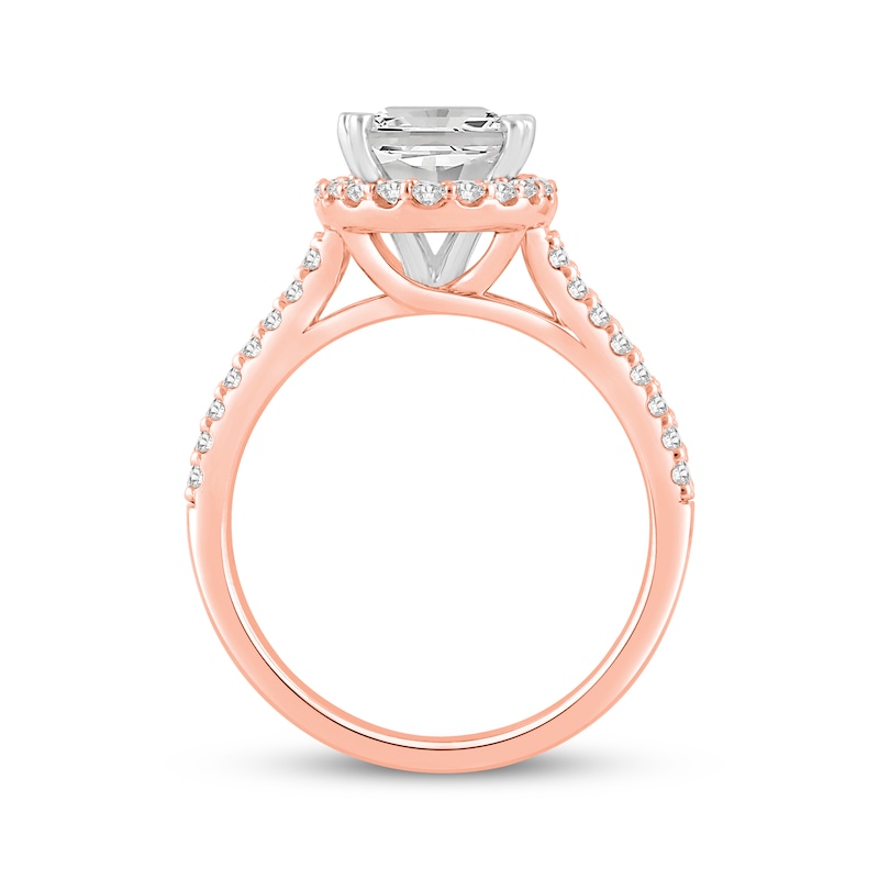 Main Image 3 of Lab-Grown Diamonds by KAY Oval-Cut Engagement Ring 2-1/2 ct tw 14K Rose Gold