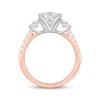 Thumbnail Image 2 of Lab-Grown Diamonds by KAY Princess-Cut Three-Stone Engagement Ring 2-1/5 ct tw 14K Rose Gold