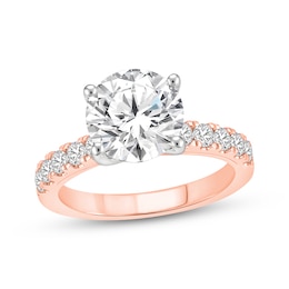 Lab-Created Diamonds by KAY Round-Cut Engagement Ring 3-1/2 ct tw 14K Rose Gold