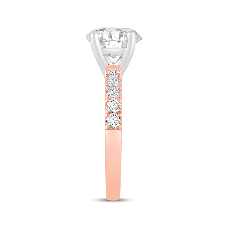 Lab-Created Diamonds by KAY Round-Cut Engagement Ring 3-1/2 ct tw 14K Rose Gold