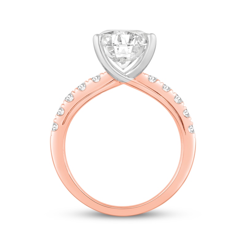 Lab-Created Diamonds by KAY Round-Cut Engagement Ring 3-1/2 ct tw 14K Rose Gold