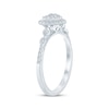 Thumbnail Image 2 of Now + Forever Multi-Diamond Center Heart Engagement Ring 1/4 ct tw 10K White Gold