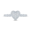 Thumbnail Image 3 of Now + Forever Multi-Diamond Center Heart Engagement Ring 1/4 ct tw 10K White Gold