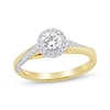 Thumbnail Image 0 of Round-Cut Diamond Halo Engagement Ring 3/4 ct tw 14K Yellow Gold