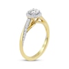 Thumbnail Image 1 of Round-Cut Diamond Halo Engagement Ring 3/4 ct tw 14K Yellow Gold