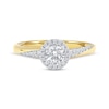 Thumbnail Image 2 of Round-Cut Diamond Halo Engagement Ring 3/4 ct tw 14K Yellow Gold