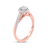 Thumbnail Image 2 of Round-Cut Diamond Halo Engagement Ring 3/4 ct tw 14K Rose Gold