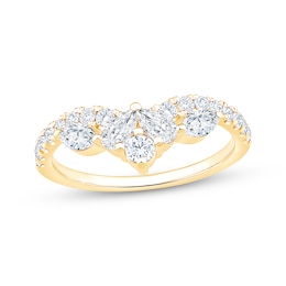 Lab-Created Diamonds by KAY Pear, Marquise & Round-Cut Contour Ring 7/8 ct tw 14K Yellow Gold