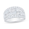 Thumbnail Image 1 of Now + Forever Lab-Grown Diamonds Pear, Marquise & Round-Cut Four-Row Anniversary Ring 2-1/2 ct tw 14K White Gold