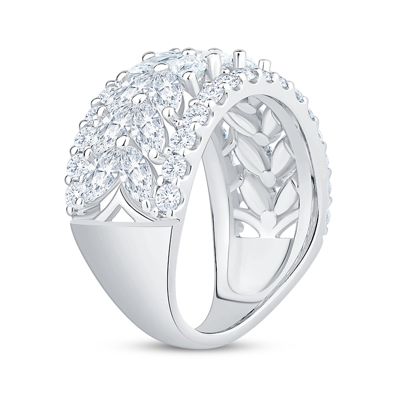 Main Image 2 of Now + Forever Lab-Grown Diamonds Marquise & Round-Cut Multi-Row Anniversary Ring 3 ct tw 14K White Gold